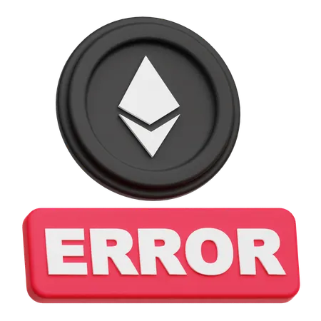 Ethereum Error  3D Icon