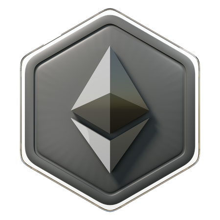 Ethereum (ETH) Badge 3D Illustration