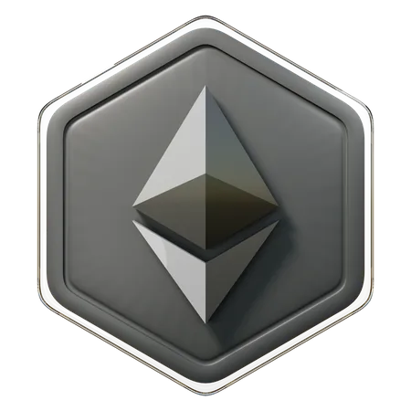 Ethereum (ETH) Badge 3D Illustration