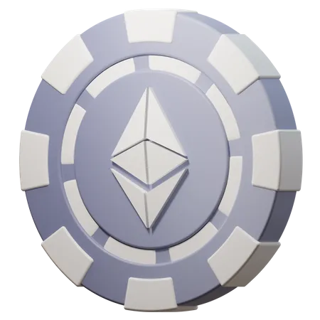Chip Etereum (ETH)  3D Icon