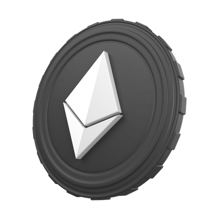 Ethereum ETH Coin  3D Illustration