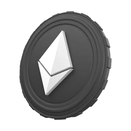 Ethereum ETH Coin  3D Illustration