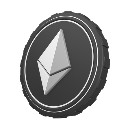 Ethereum ETH Coin  3D Illustration