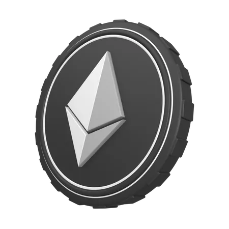 Ethereum ETH Coin  3D Illustration