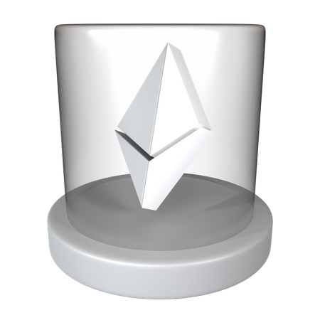 Ethereum ETH Crypto Coin  3D Illustration