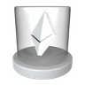 3d ethereum icon logo