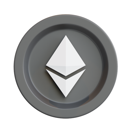 Ethereum eth cryptocurrency  3D Illustration