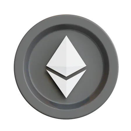 Ethereum eth cryptocurrency  3D Illustration