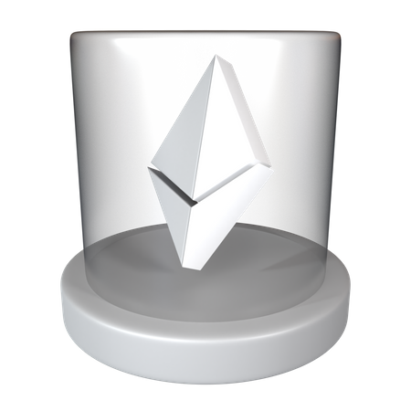 Ethereum ETH Kryptomünze  3D Icon