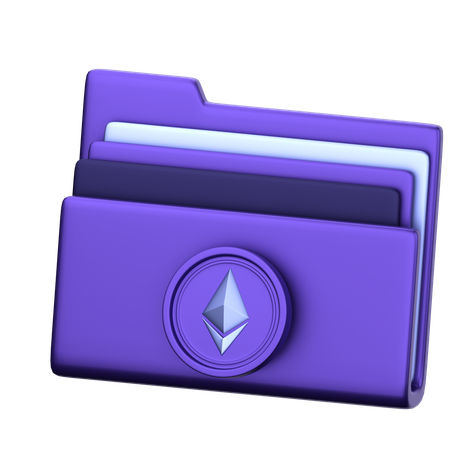 Ethereum File  3D Icon