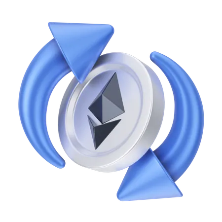 Ethereum Flow  3D Illustration