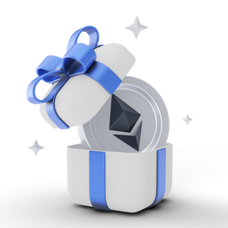 Ethereum Gift  3D Illustration