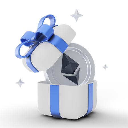 Ethereum Gift 3D Illustration