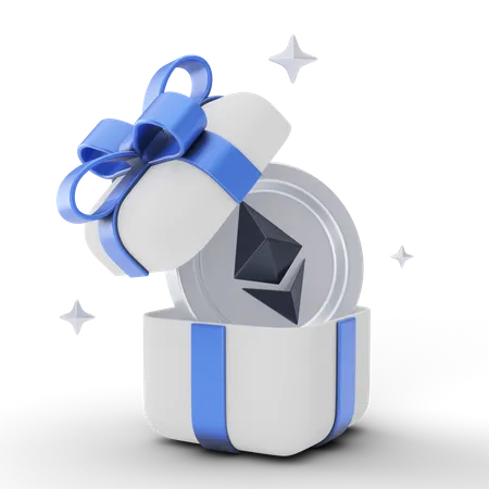 Ethereum Gift 3D Illustration