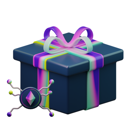 Ethereum Gift Box 3D Illustration