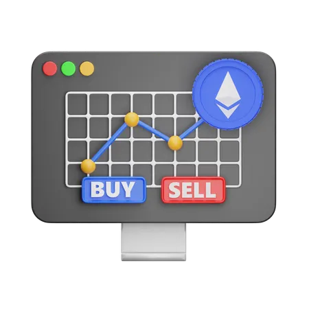 Ethereum Graph  3D Icon
