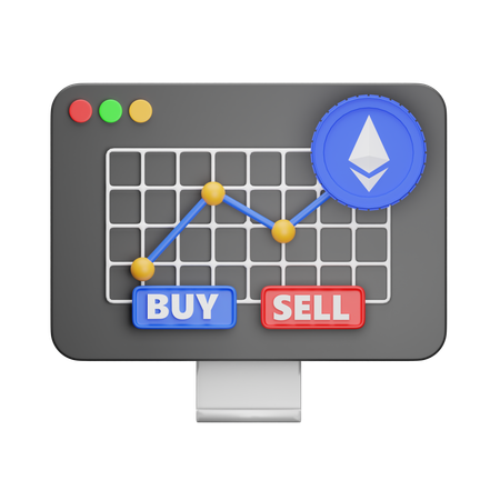 Ethereum Graph  3D Icon