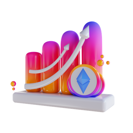 Ethereum Graph Up  3D Icon
