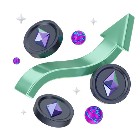 Ethereum Growth  3D Icon