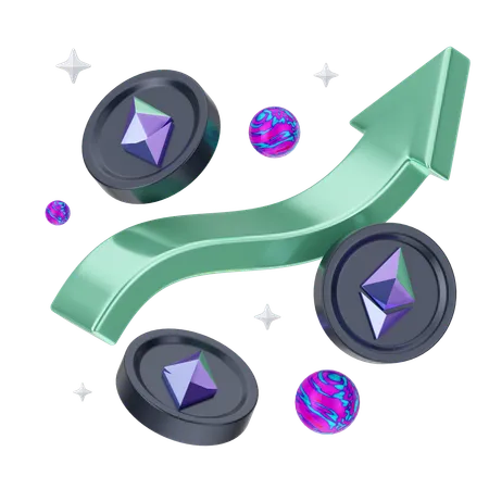 Ethereum Growth  3D Icon