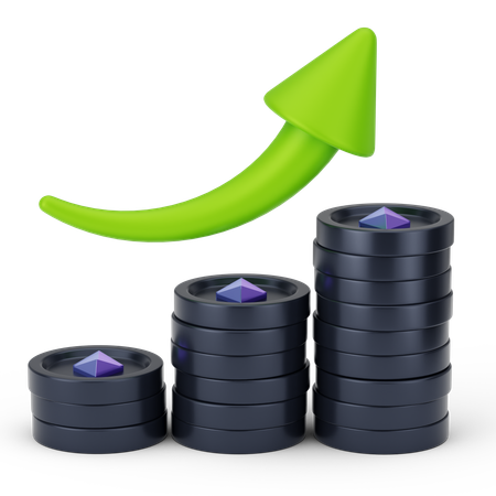 Ethereum Growth  3D Icon