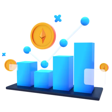 Bitcoin Investment Business Icon Logo 3 D Illustration 3D Icon