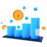 blockchain graph emoji 3d