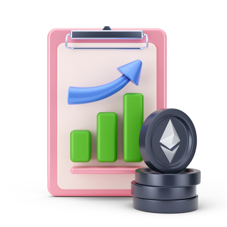 Ethereum Growth Report  3D Icon