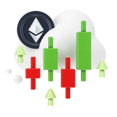 Ethereum-Handel  3D Icon