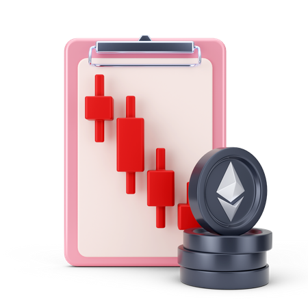 Ethereum-Handelsbericht  3D Icon