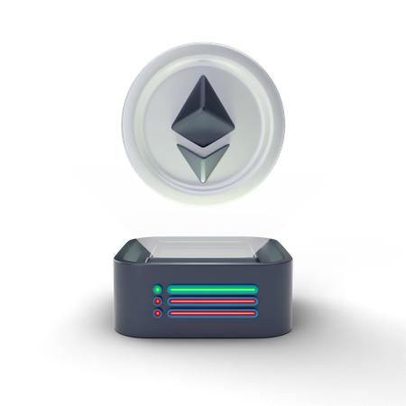 Ethereum Hologram  3D Illustration