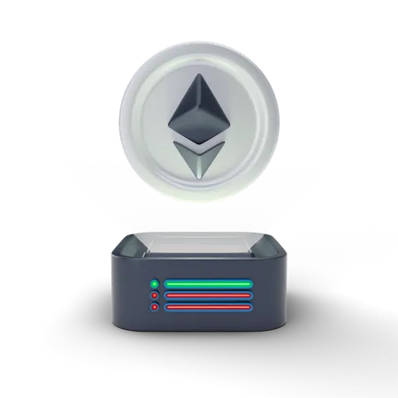 Ethereum Hologram  3D Illustration