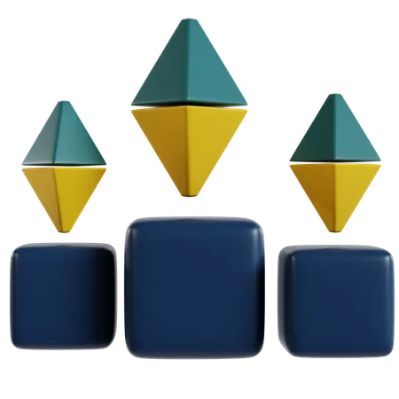 Ethereum Icon Evolution  3D Icon