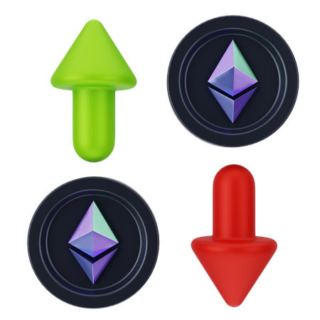 Investissement dans l'Ethereum  3D Icon