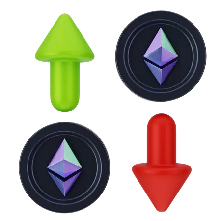 Investissement dans l'Ethereum  3D Icon