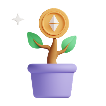 Ethereum investment  3D Icon