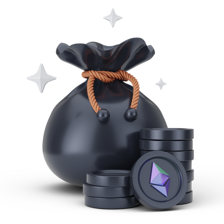 Ethereum Investment  3D Icon