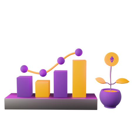 Ethereum Investment Analysis  3D Icon