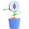 3d ethereum investment plant emoji