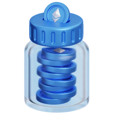 Ethereum Jar  3D Icon