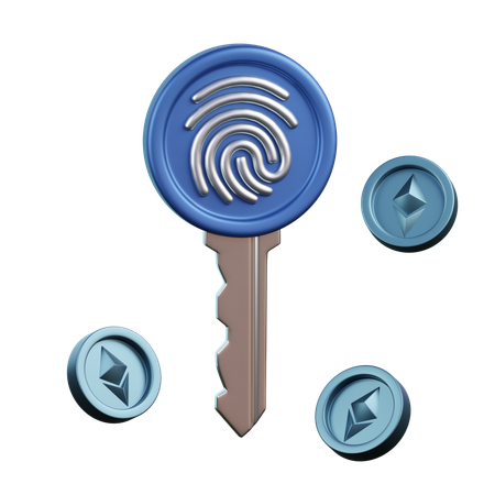 Ethereum Key  3D Icon