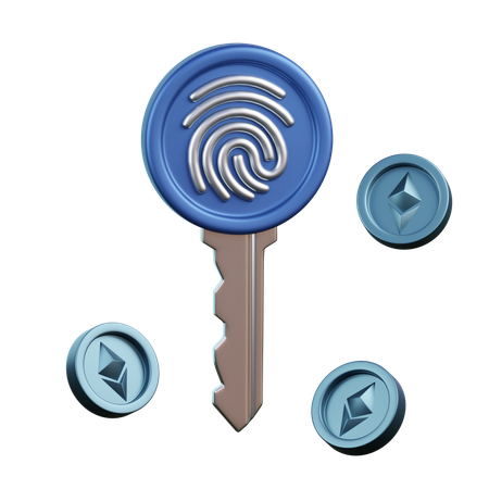 Ethereum Key  3D Icon