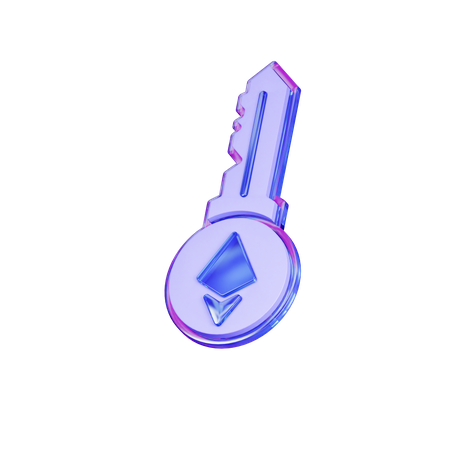 Ethereum Key  3D Icon