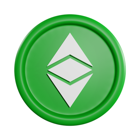 Klassische Ethereum-Münze  3D Icon
