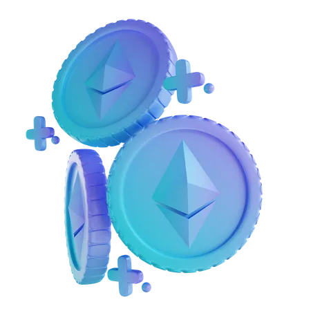 Ethereum-Krypto  3D Illustration