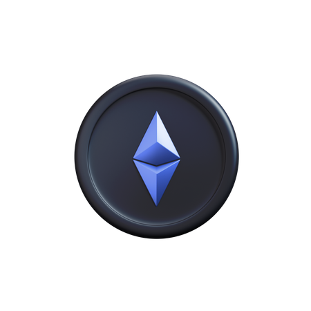 Kryptowährungsmünze Ethereum  3D Icon