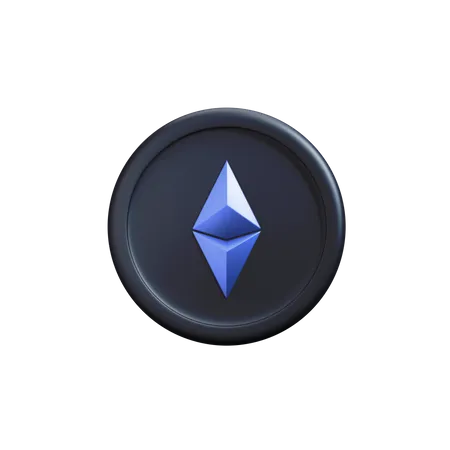 Kryptowährungsmünze Ethereum  3D Icon