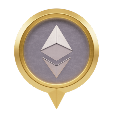 Ethereum Location  3D Icon