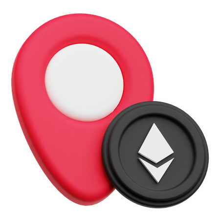 Ethereum location  3D Icon