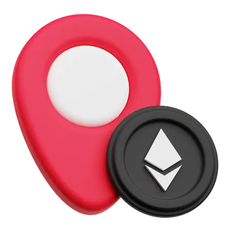Ethereum location  3D Icon
